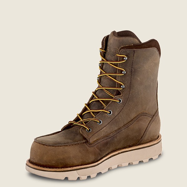 Botas de Seguridad Red Wing Hombre Kaki - Traction Tred Lite - 8-Inch Waterproof Toe - 584-HMQXYV